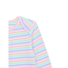 Load image into Gallery viewer, Garanimals Baby Girl Long Sleeve Striped Hacci Rib Bodysuit, Sizes 0-24 Months | WTWL816XA