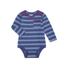 Load image into Gallery viewer, Garanimals Baby Boy Long Sleeve Striped Jersey Bodysuit with Pocket, Sizes 0-24 Months | WTWL830XA