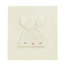 Load image into Gallery viewer, Parent's Choice 2-Piece Swaddle Blanket and Beanie Set, Easter Bunny, Ivory, Infant Unisex | WTWL883XA