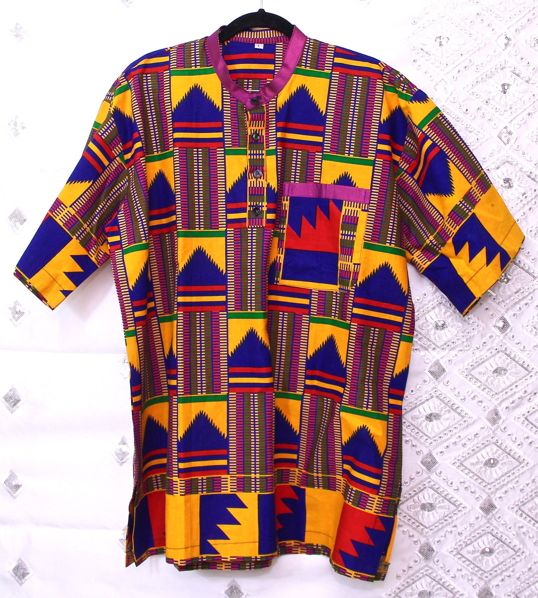 African Clothes, Kente Shirt for Men, CTHM8012 – African Unique -  International Marketplace