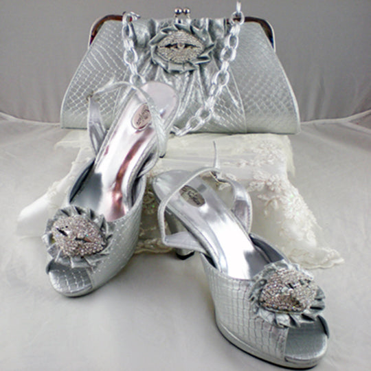 Stunning Designer Handbag and Shoe Matching Set, SBK11786B