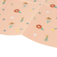 Load image into Gallery viewer, Austin Baby Co Silicone Placemat for Toddler and Kids – Stain Resistant, Portable, Food Grade Silicone, Dishwasher Safe and Folds into Pocket for Easy Storage and Travel (Wildflower Ripe Peach)  |  WTWL755XA
