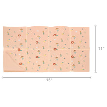 Load image into Gallery viewer, Austin Baby Co Silicone Placemat for Toddler and Kids – Stain Resistant, Portable, Food Grade Silicone, Dishwasher Safe and Folds into Pocket for Easy Storage and Travel (Wildflower Ripe Peach)  |  WTWL755XA
