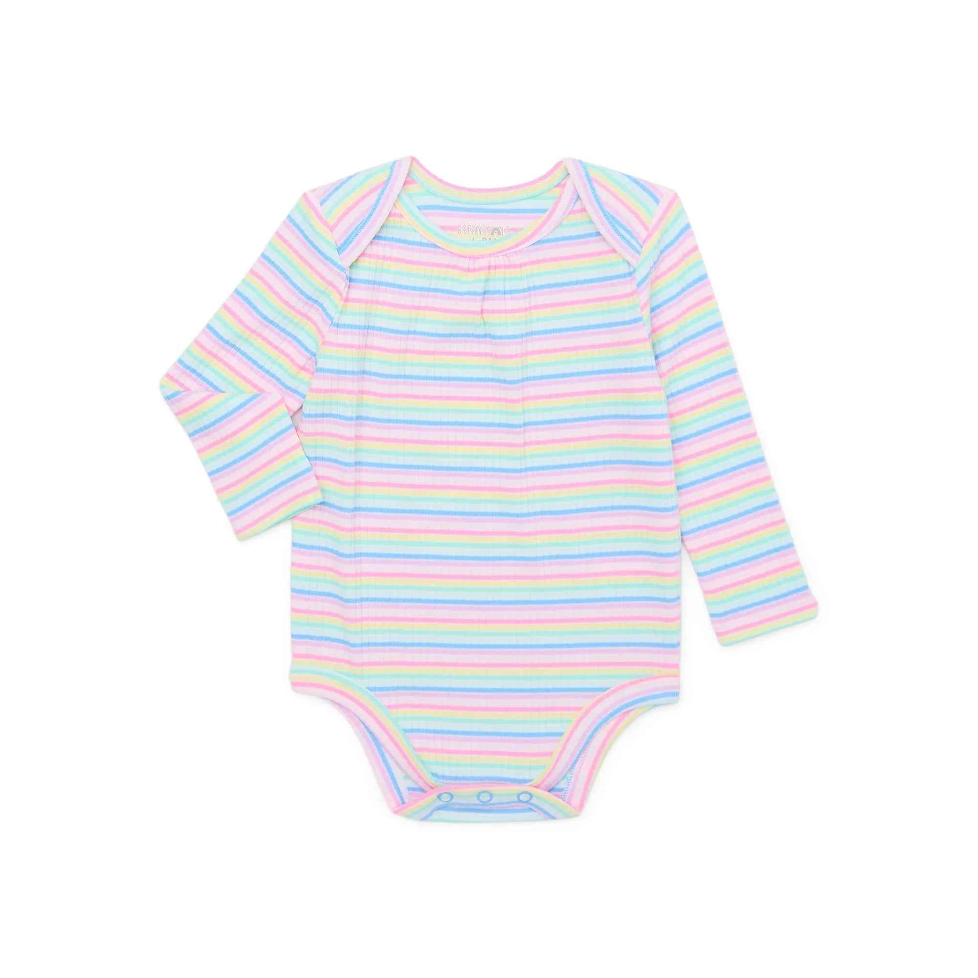 Body Manches Longues Garanimals Pour Bébé Fille - Taille 3-6 Mois - Rose, Blanc & Or - Neuf Sans étiquettes