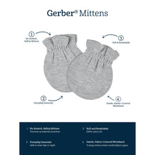 Load image into Gallery viewer, Gerber Baby Boy or Girl Unisex Mittens, 4-Pack, Sizes 0-3 Months | WTWL656XA
