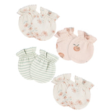 Load image into Gallery viewer, Gerber Baby Boy or Girl Unisex Mittens, 4-Pack, Sizes 0-3 Months | WTWL656XA
