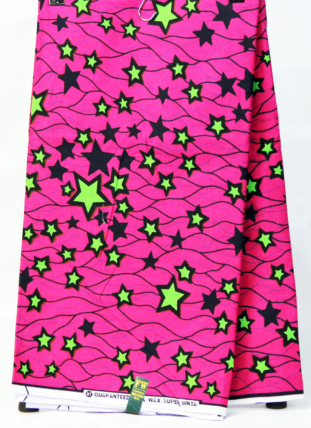 Super Wax Fabric for Authentic African Fashion (Green Star) SWM6018-M61066A