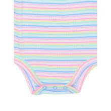 Load image into Gallery viewer, Garanimals Baby Girl Long Sleeve Striped Hacci Rib Bodysuit, Sizes 0-24 Months |  WTWL816XA
