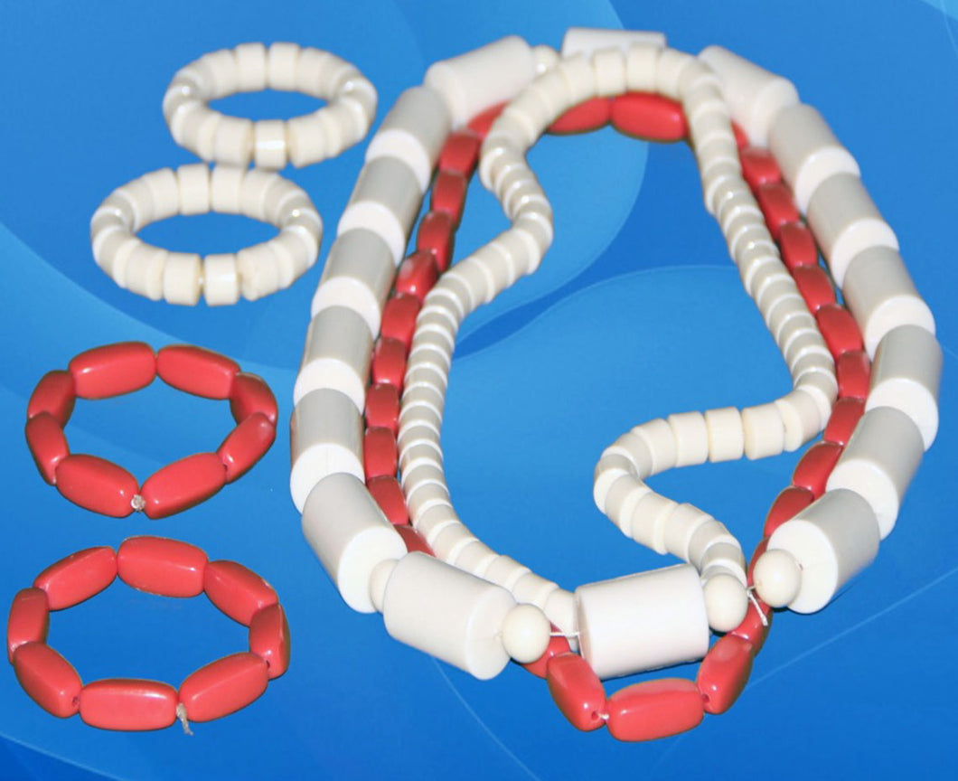 Beads For Men ACM20155 (3 Necklace & 2 pair Bracelet set)