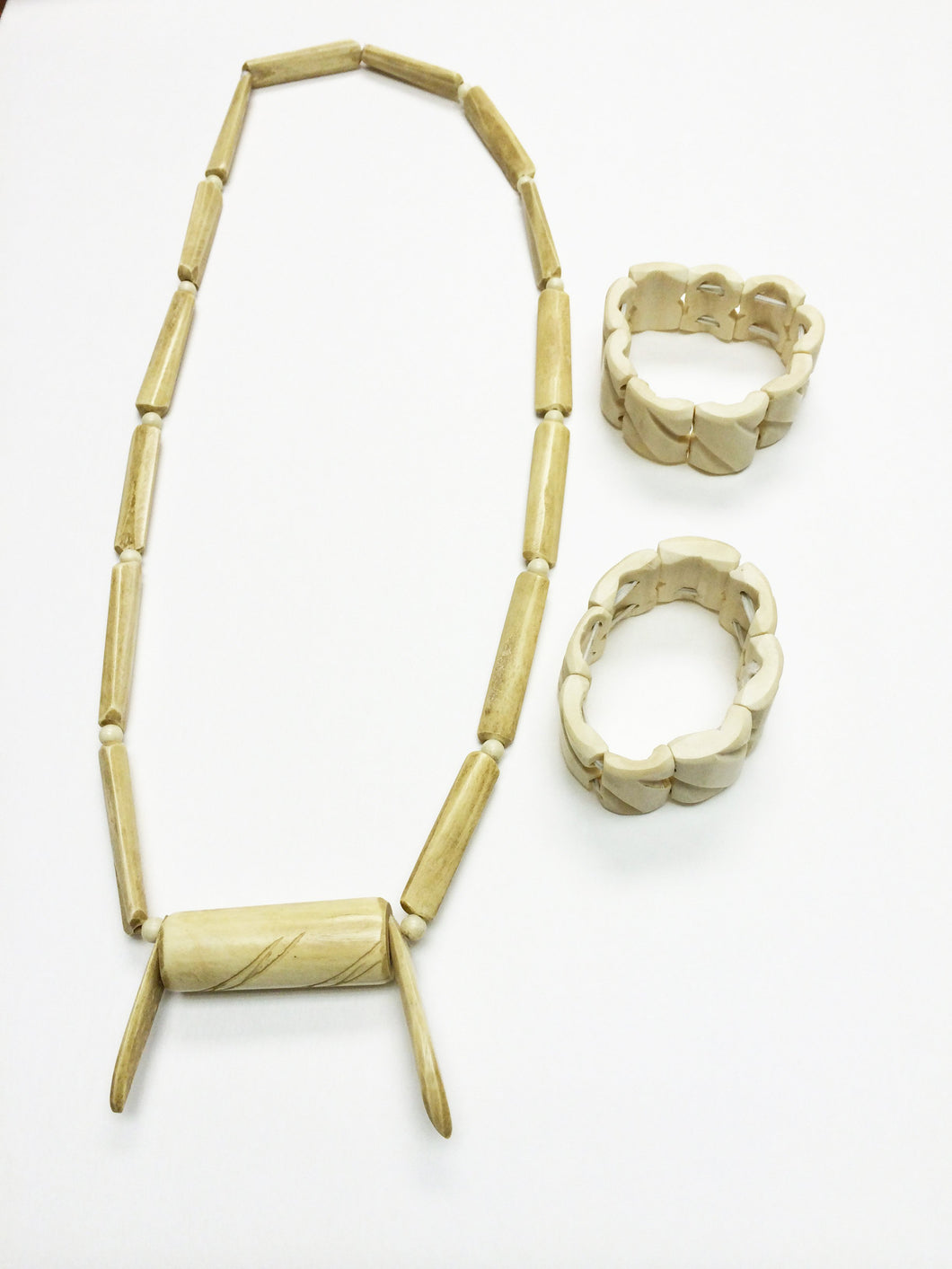 African Bead Necklace & Bracelet set for Men ACMNB11