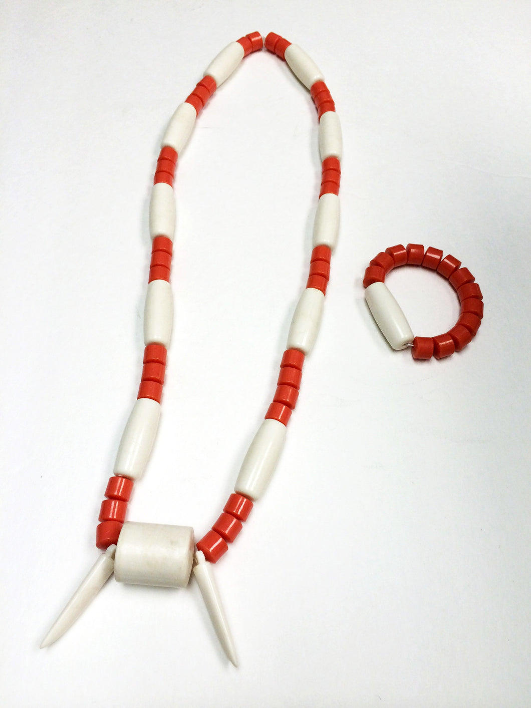 African Bead Necklace & Bracelet set for Men ACMNB03