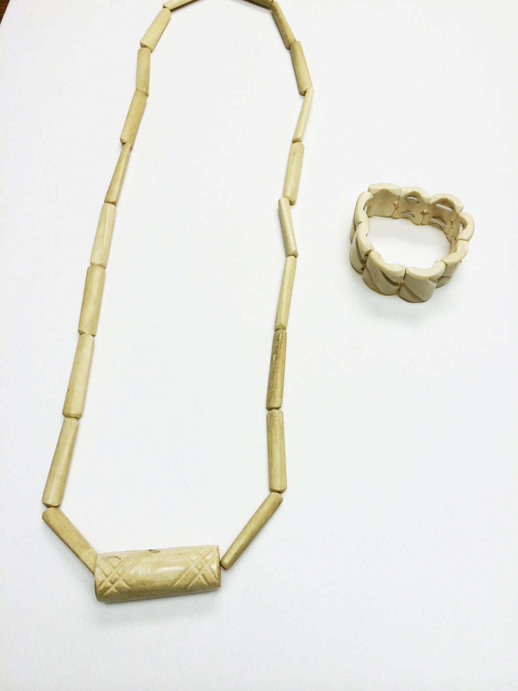 African Bead Necklace & Bracelet set for Men ACMNB05