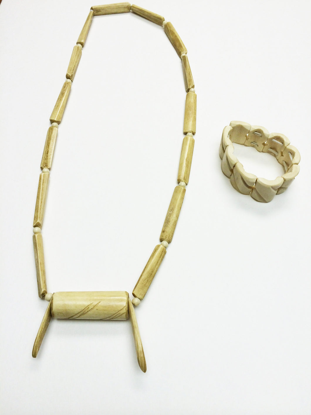 African Bead Necklace & Bracelet set for Men ACMNB06