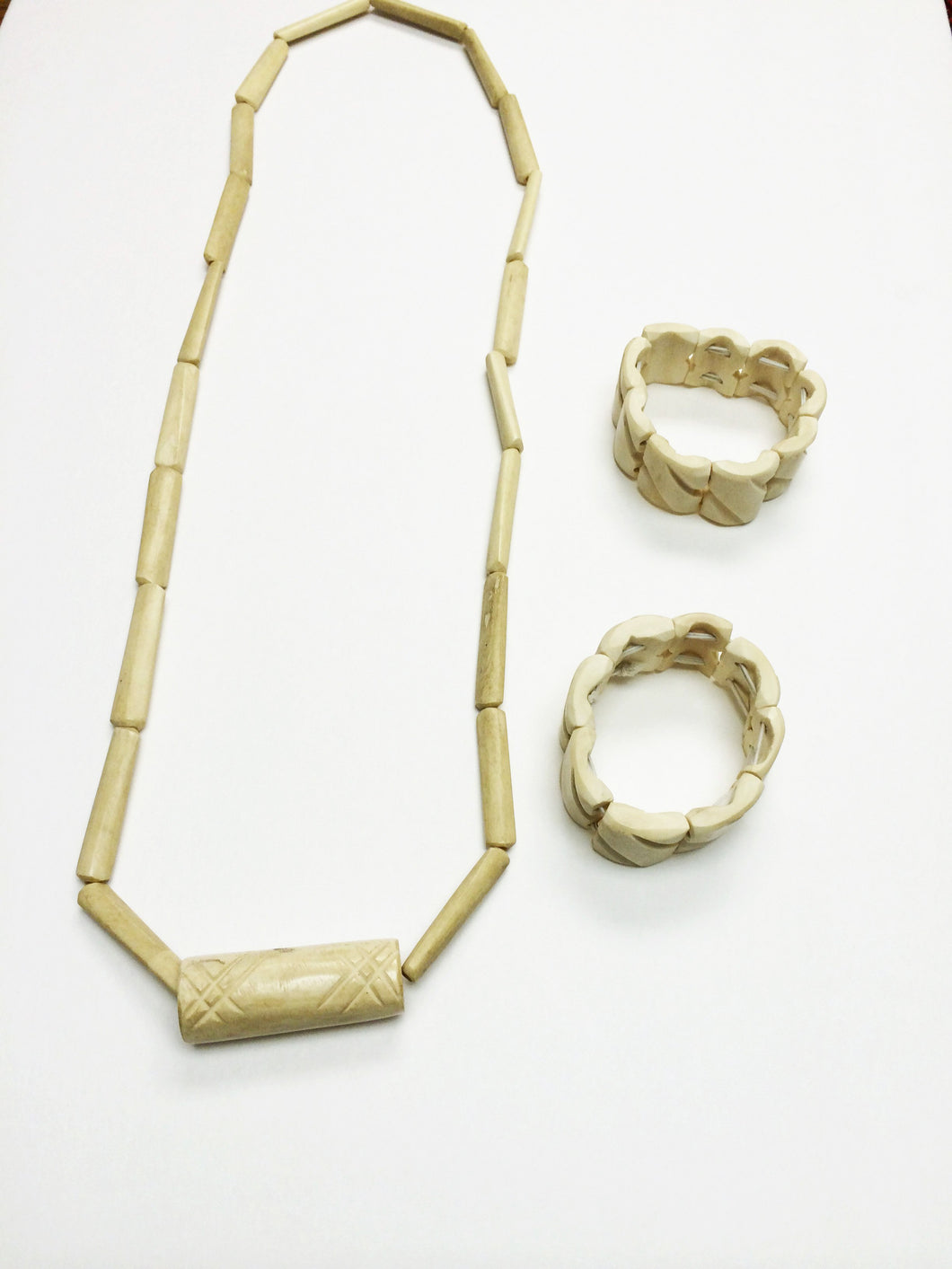 African Bead Necklace & Bracelet set for Men ACMNB07