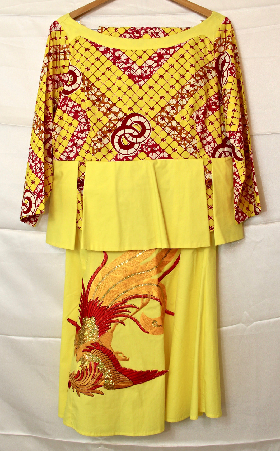 African Clothes, Matching Skirt and Blouse Pair, CTWT8015