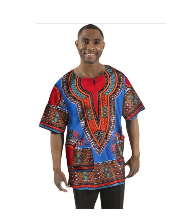 African Clothes, Unisex Kitenge Dashiki shirt for Men and Women CTHU8038