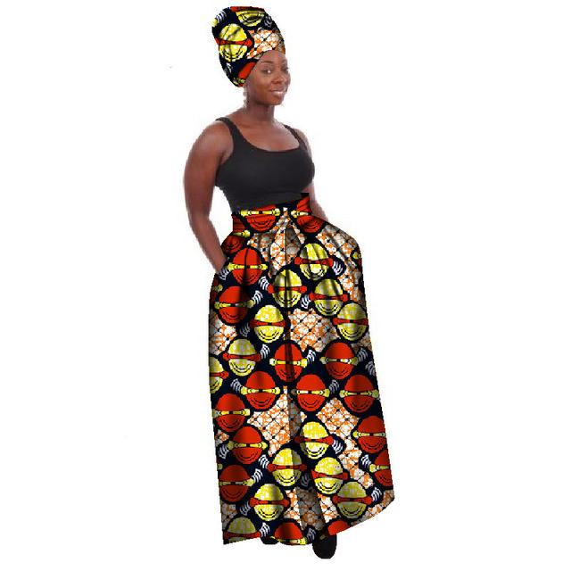 African Ankara Long Skirt For Ladies, CTKW8002