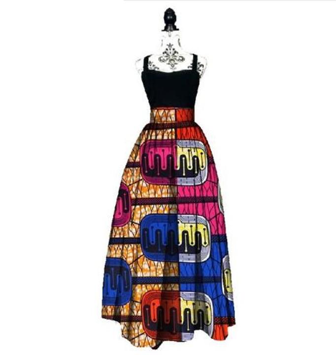 African Ankara Long Skirt For Ladies, CTKW8005
