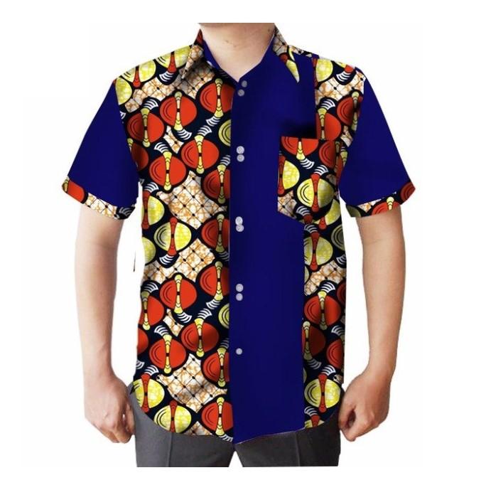 African Clothes, Ankara Shirt for Men, CTHM8009