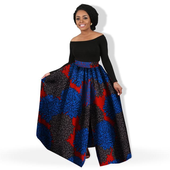 African Ankara Long Skirt For Ladies, CTKW8001