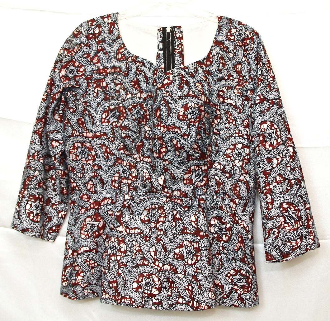 African clothes, Ankara Blouse for Ladies, CTHW80018