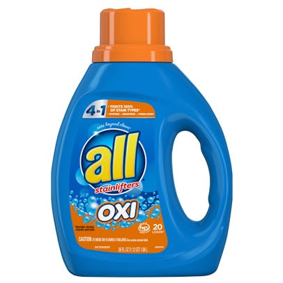All Liquid Laundry Detergent with OXI Stain Removers and Whiteners - 36 oz