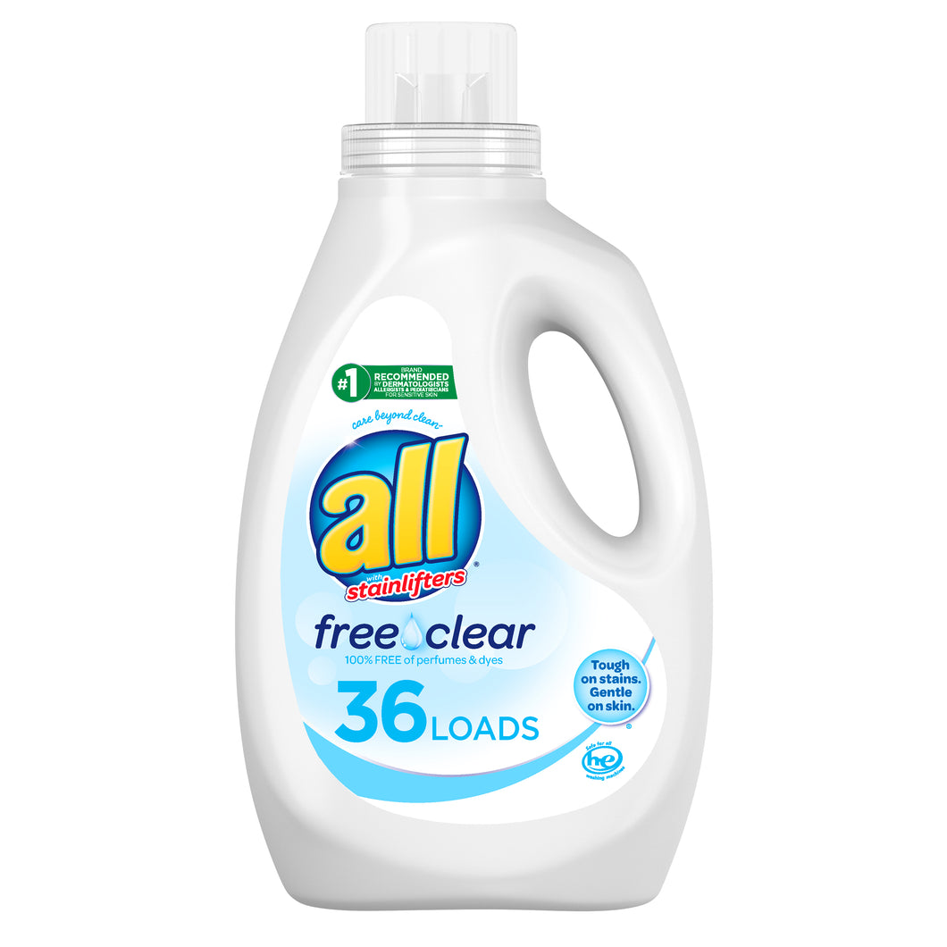 ALL Laundry Detergent Free & Clear 36 Loads