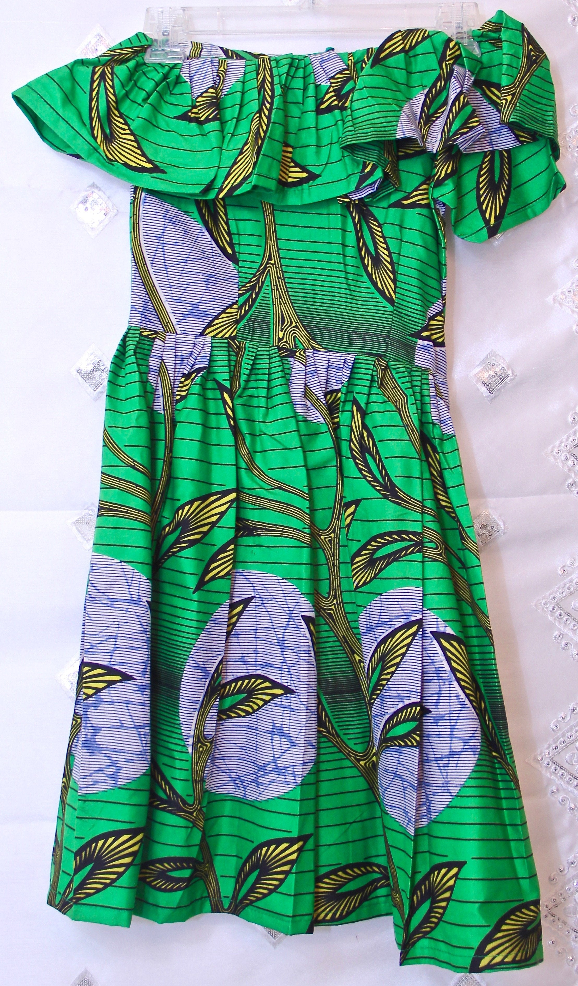 Childrens fancy top dress african costumes
