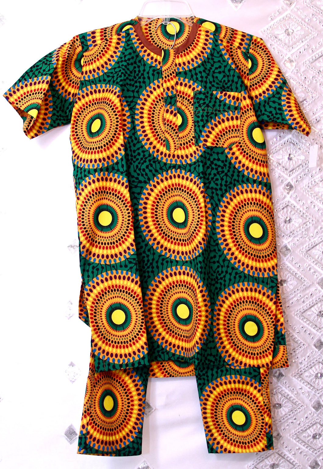 African Clothes, Ankara Matching Set for Boys, CTSB8017