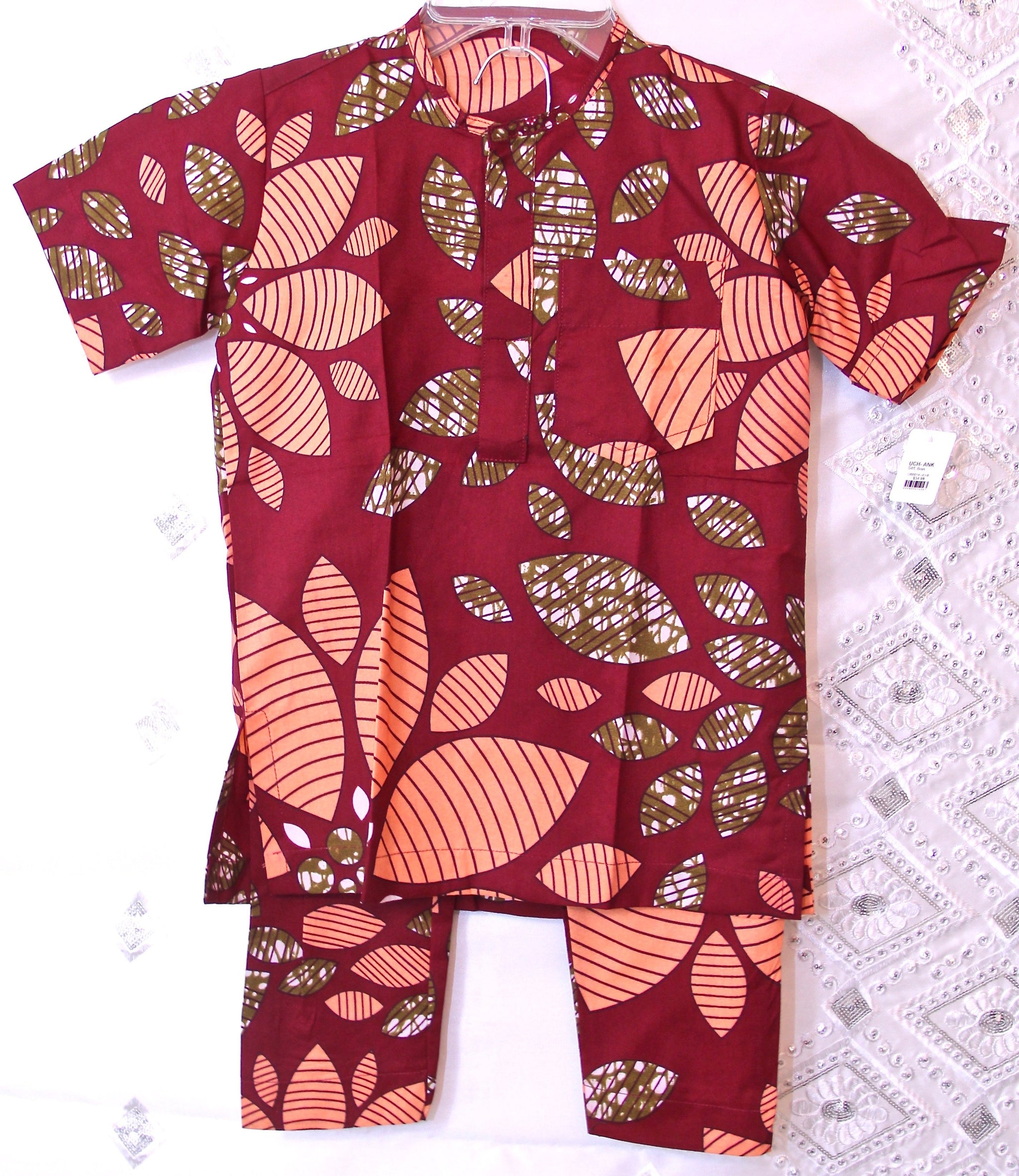 African Clothes Ankara Matching Set for Boys CTSB8020