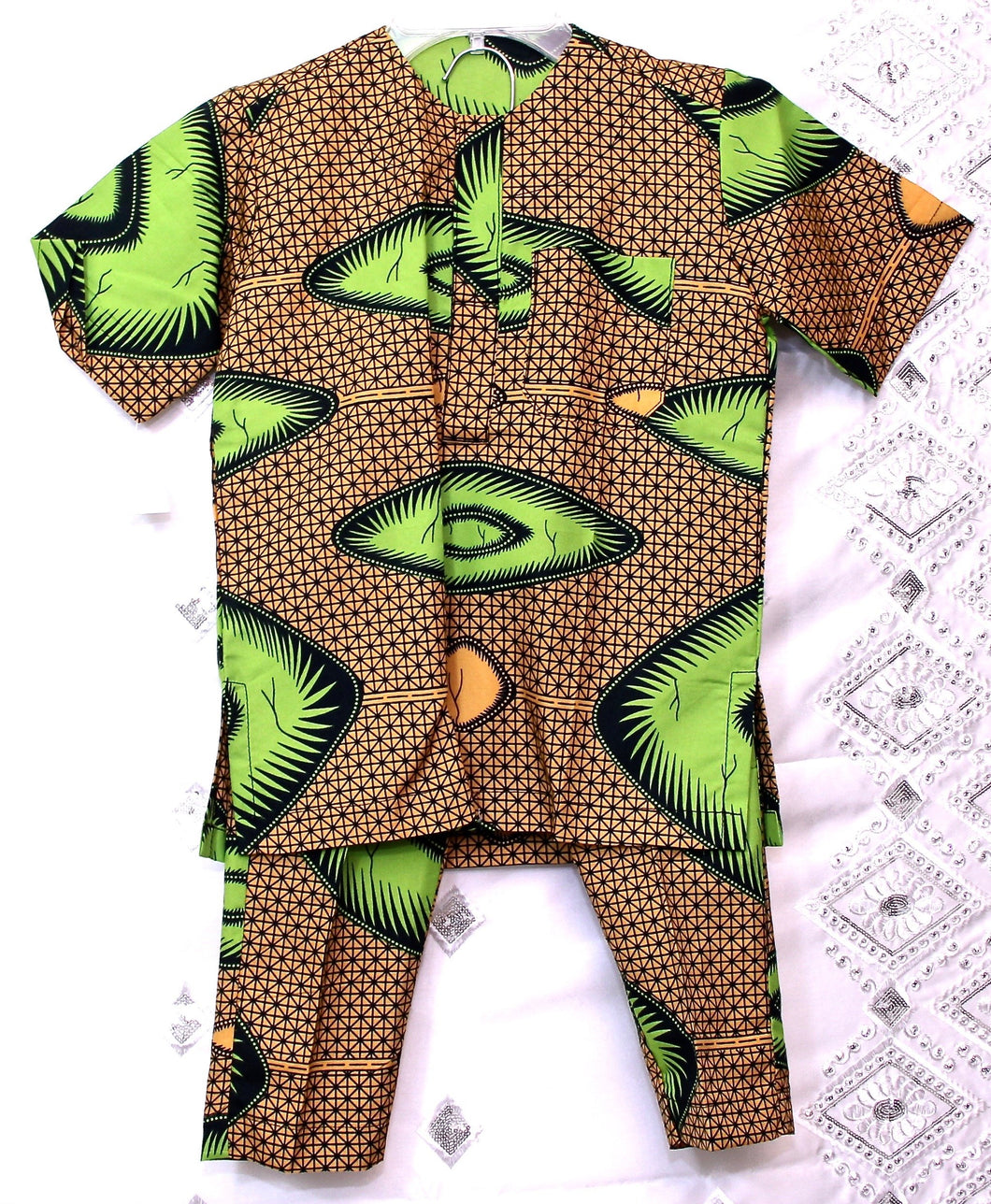 African Clothes, Ankara Matching Set for Boys, CTSB8021