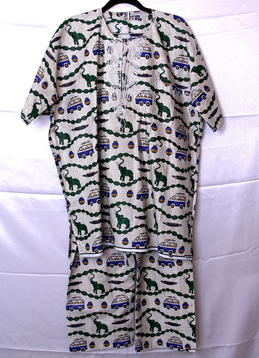 African Clothes 2-Piece Ankara Matching Set for Men, CTSM8065