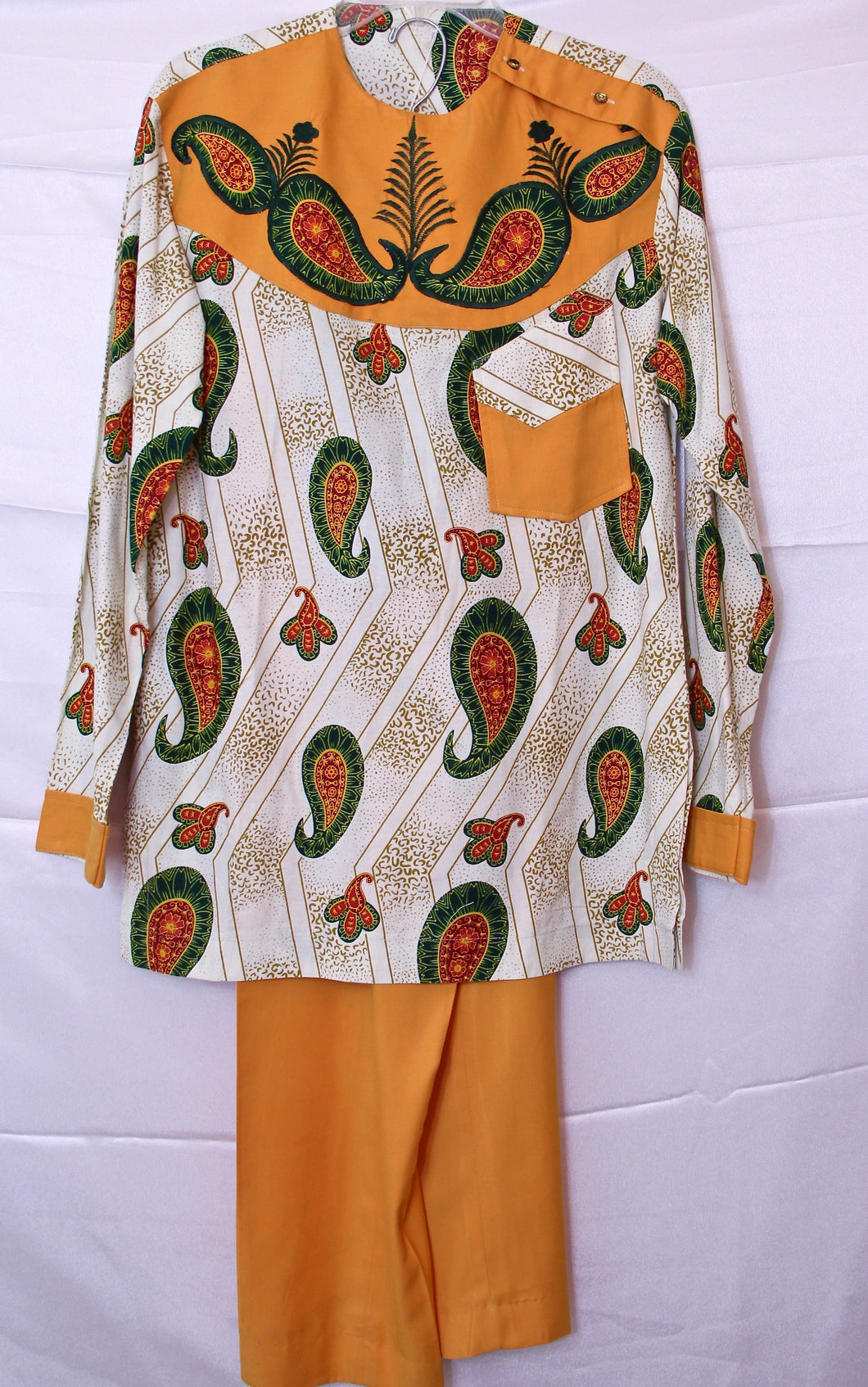 African Clothes 2-Piece Matching Ankara Set for Men, CTSM8068