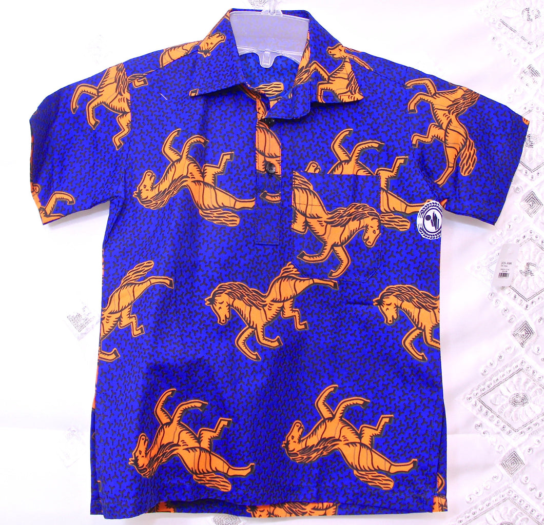 African Clothes, Ankara Shirt for Boys, CTHB8001