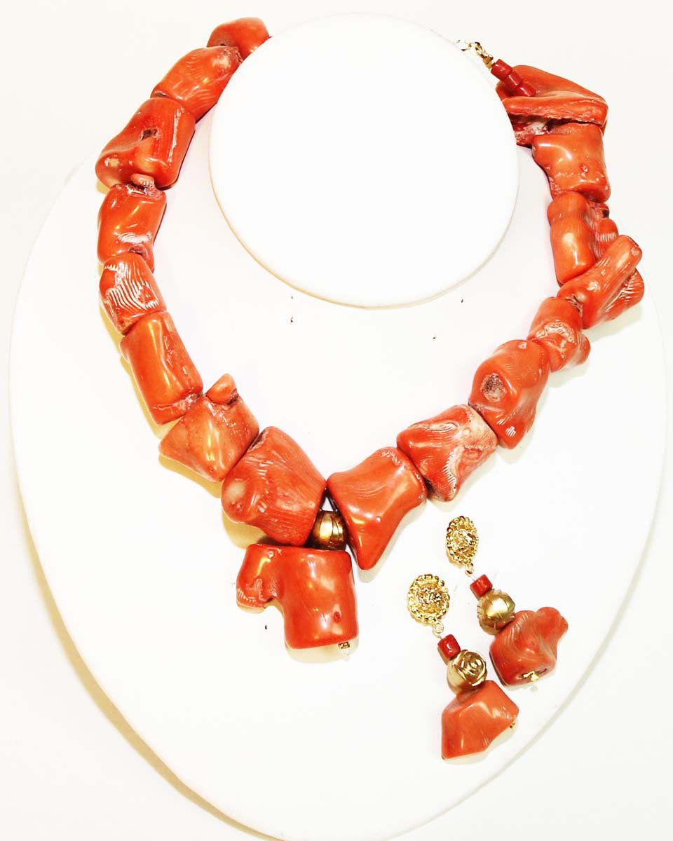 3 Piece Coral Bead Set - JBC101-1060