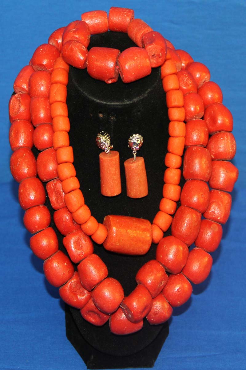 3 Piece Coral Bead Set - JBCI1056-I1040