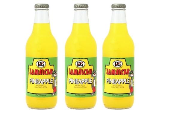 DG Jamaican Pineapple Soda, 12oz (Pack of 3)