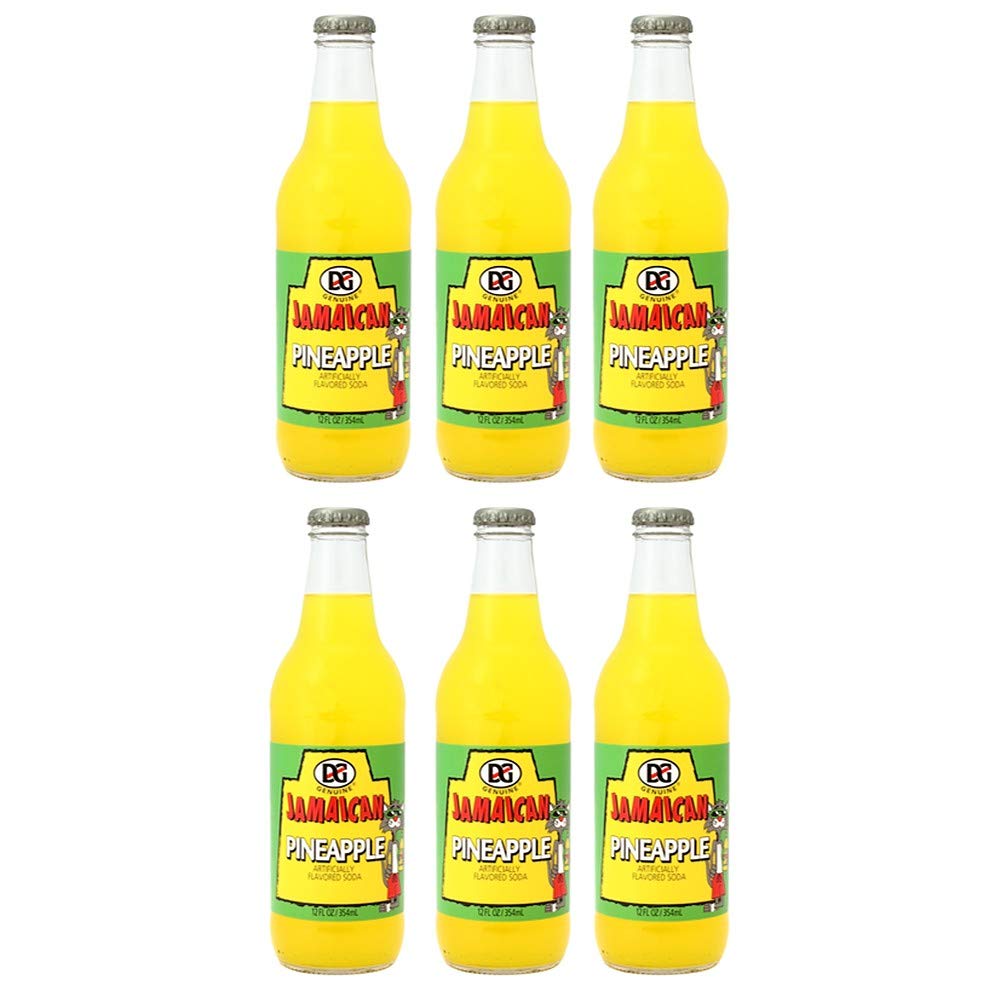 DG Jamaican Pineapple Soda, 12oz (Pack of 6)