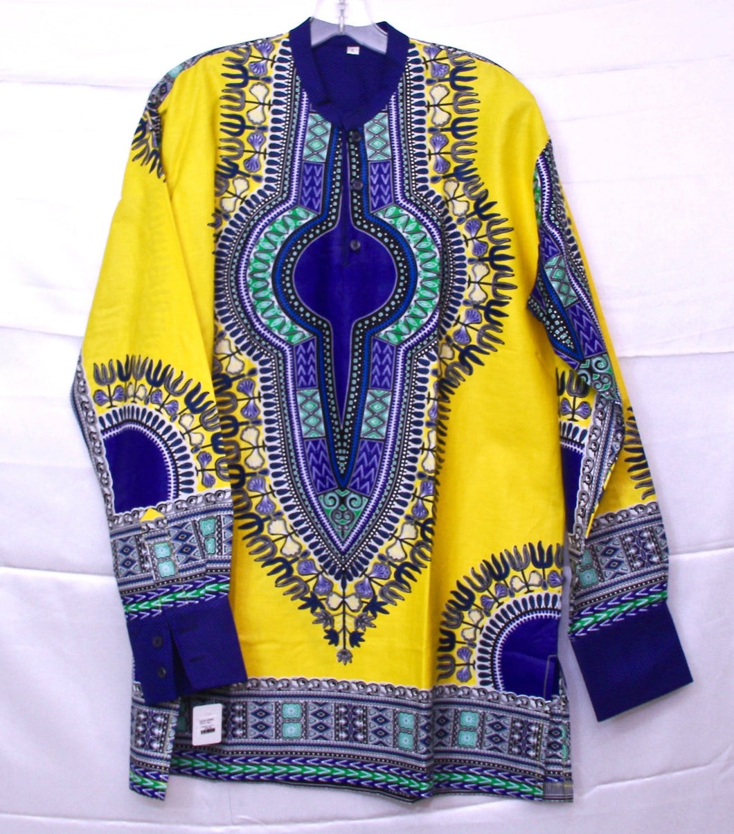 African Clothes, Unisex Kitenge Dashiki shirt for Men and Women CTHU8026