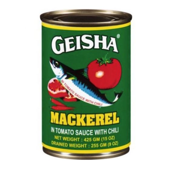 Geisha Mackerel with Chili (Green) 15oz (Pack of 2)