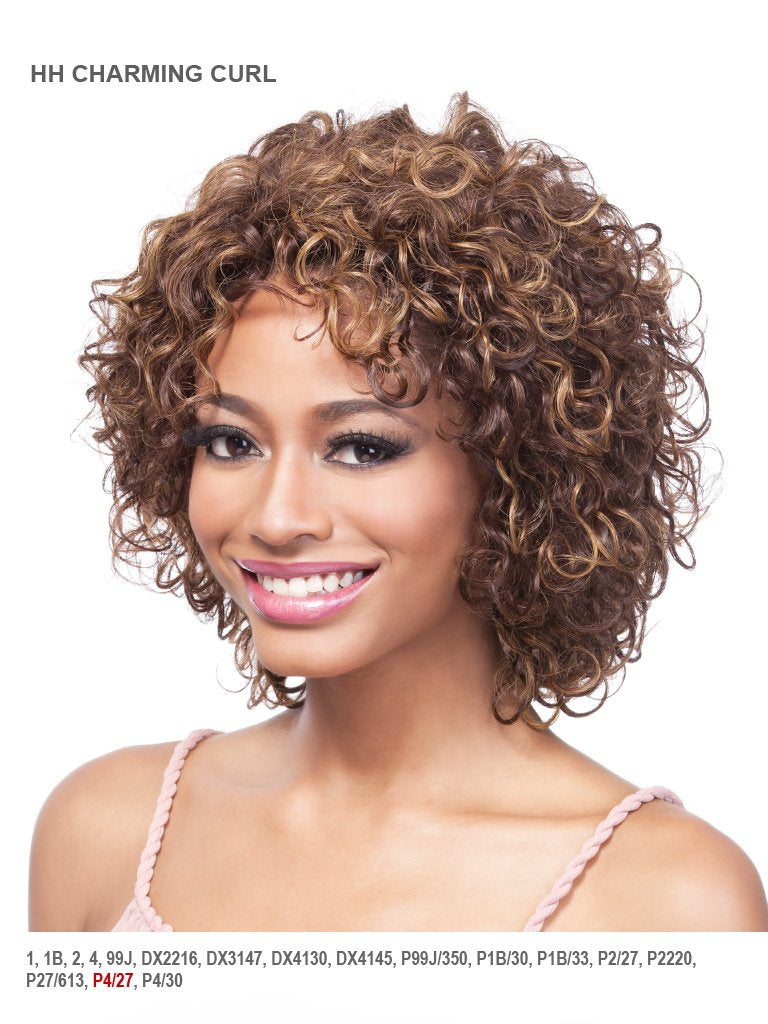 100% Human Hair Wig, Charming Curl,  1B# - WWGG301-G01