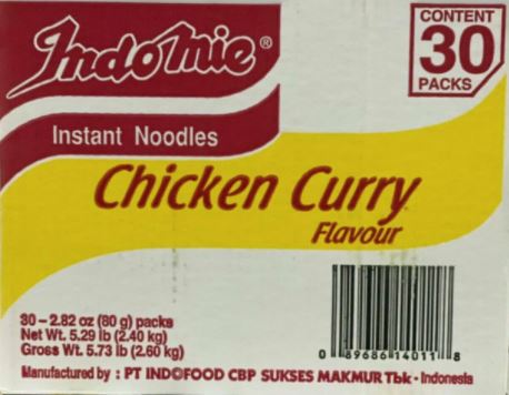 Indomie Mi Goreng Instant Noodle Curry Chicken 80g, Case of 30