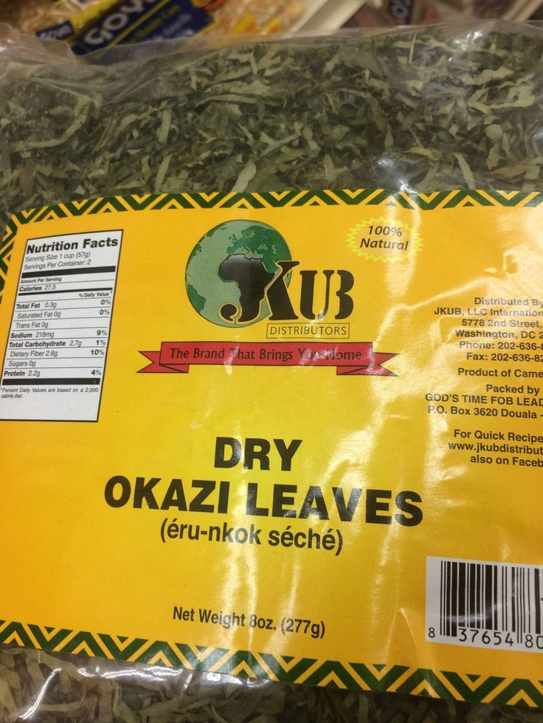 JKUB Dry Eru Leaf (Okazi/Ukazi Leaf) 2oz