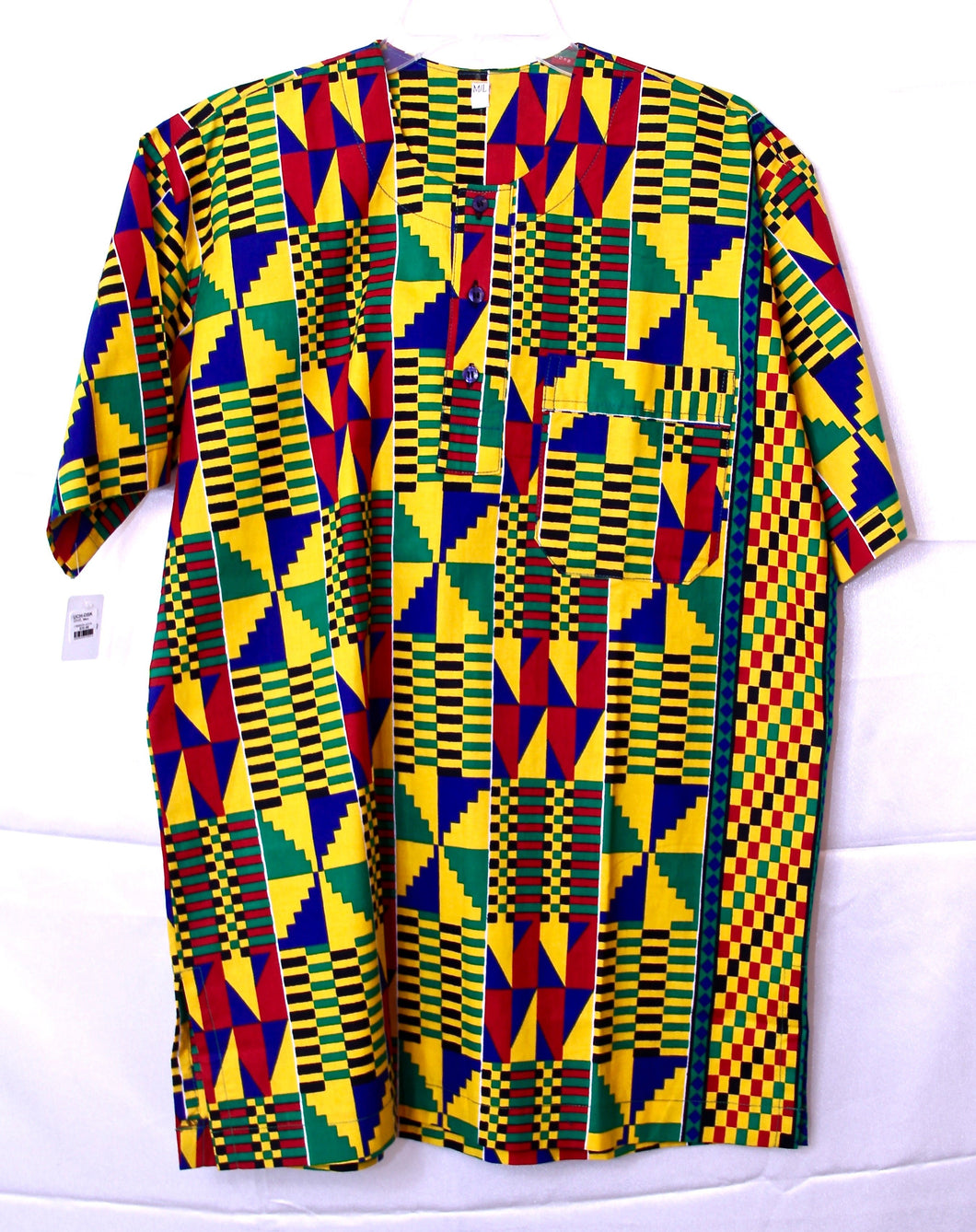 African Clothes, Kente Shirt for Men, CTHM8023
