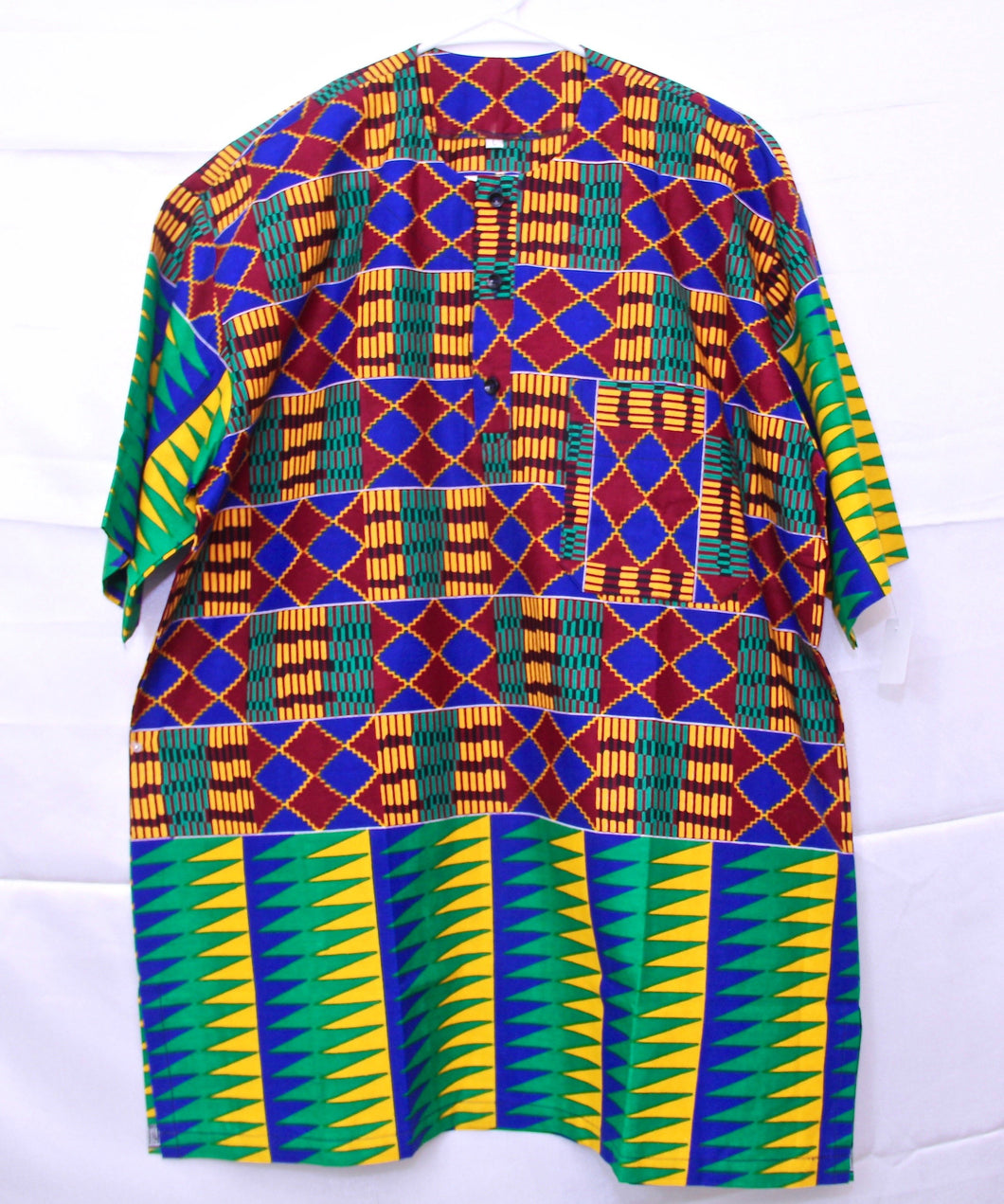 African Clothes, Kente Shirt for Men, CTHM8024