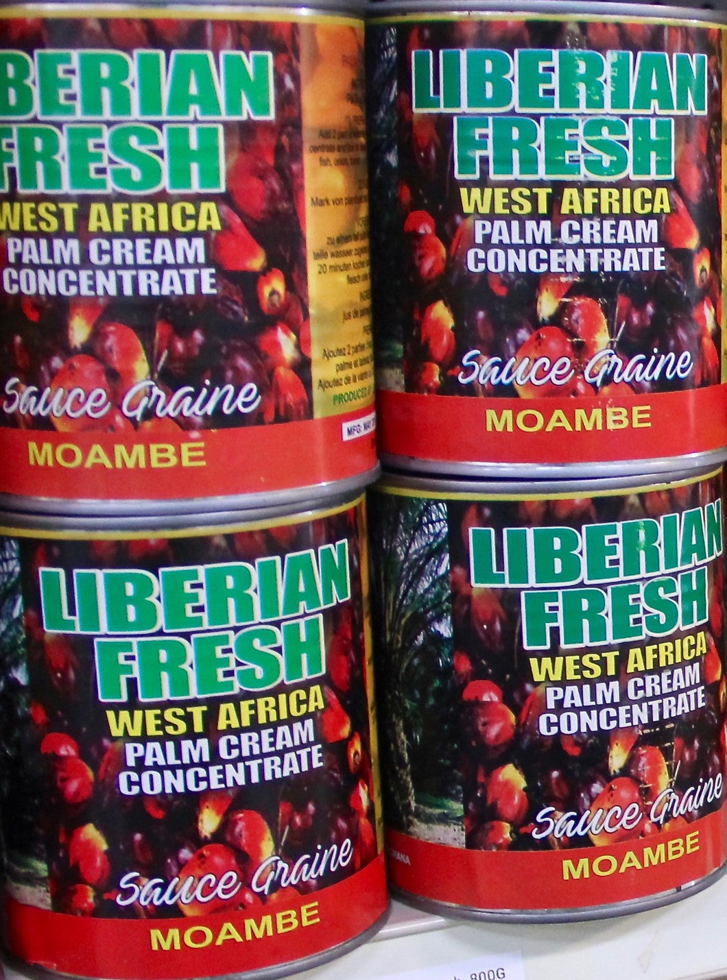Liberia Fresh Palm Nut Cream 800G, (Pack of 4)