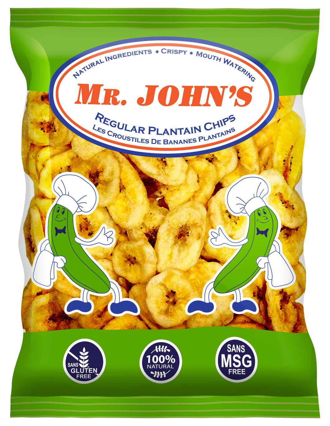 Mr. John Plantain Chips Green 150G, Pack of 3