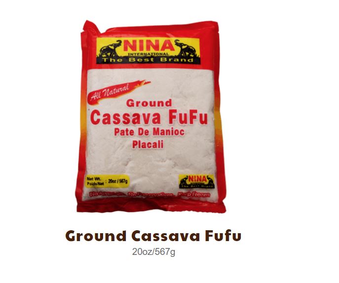 Nina Frozen Placali (Ground Cassava Fufu) 20oz