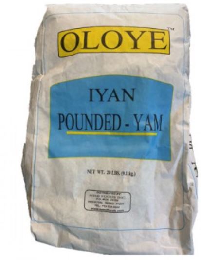 Oloye Pounded Yam, 20LB