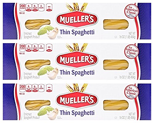 Mueller's Thin Spaghetti 16oz (Pack of 3)